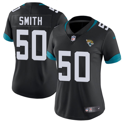 Nike Jacksonville Jaguars 50 Telvin Smith Black Team Color Women Stitched NFL Vapor Untouchable Limited Jersey